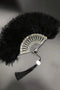 Vintage Foldable Feather Fan For Women